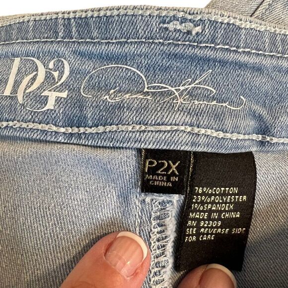 DG2 by Diane Gilman P2X light denim stretch pull on jeans 2XP - Picture 3 of 9